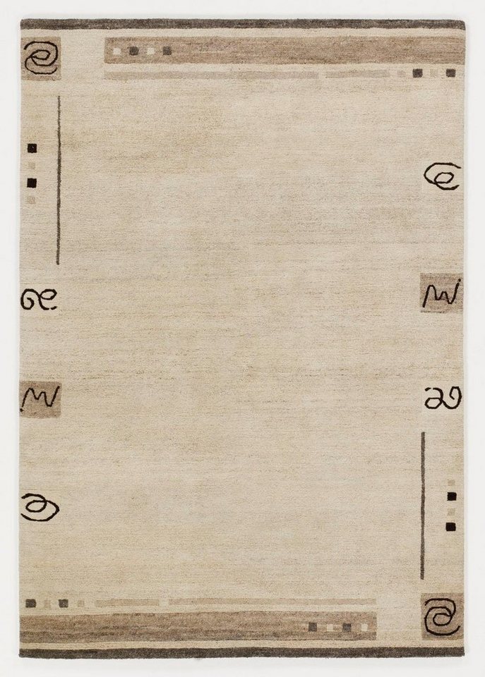 Wollteppich »Davina Malpi«, OCI DIE TEPPICHMARKE, rechteckig, Höhe 20 mm, reine Wolle, handgeknüpft, Wohnzimmer-HomeTrends