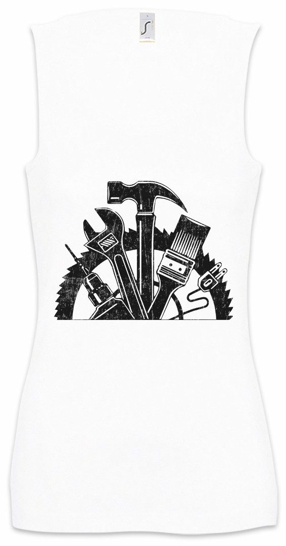 Tanktop Handyman Tools Ärmelloses Damen T-Shirt Handwerker Heimwerker Handyman