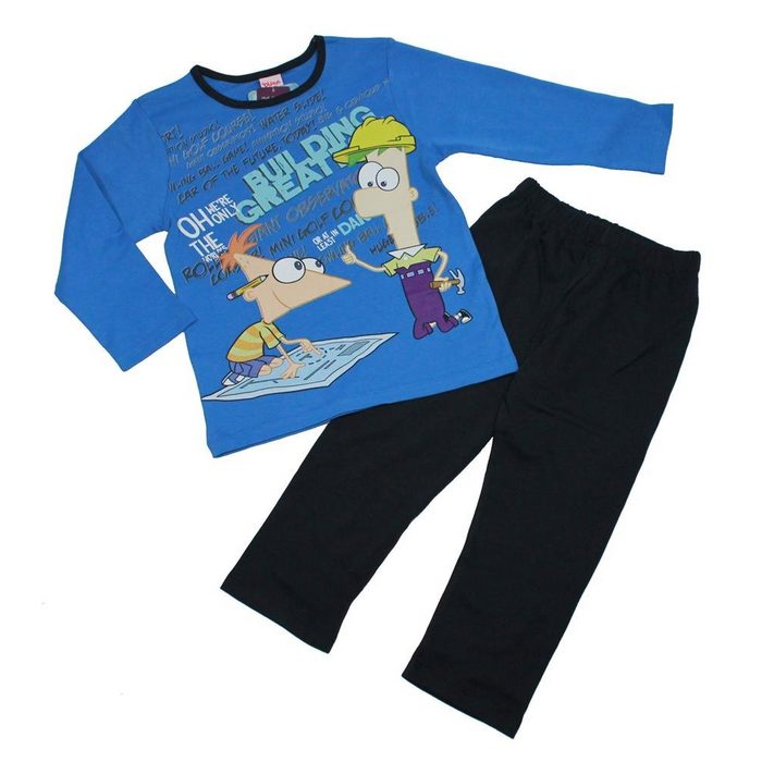Phineas & Ferb Pyjama Phineas & Ferb Schlafanzug Pyjama lang (2 tlg)