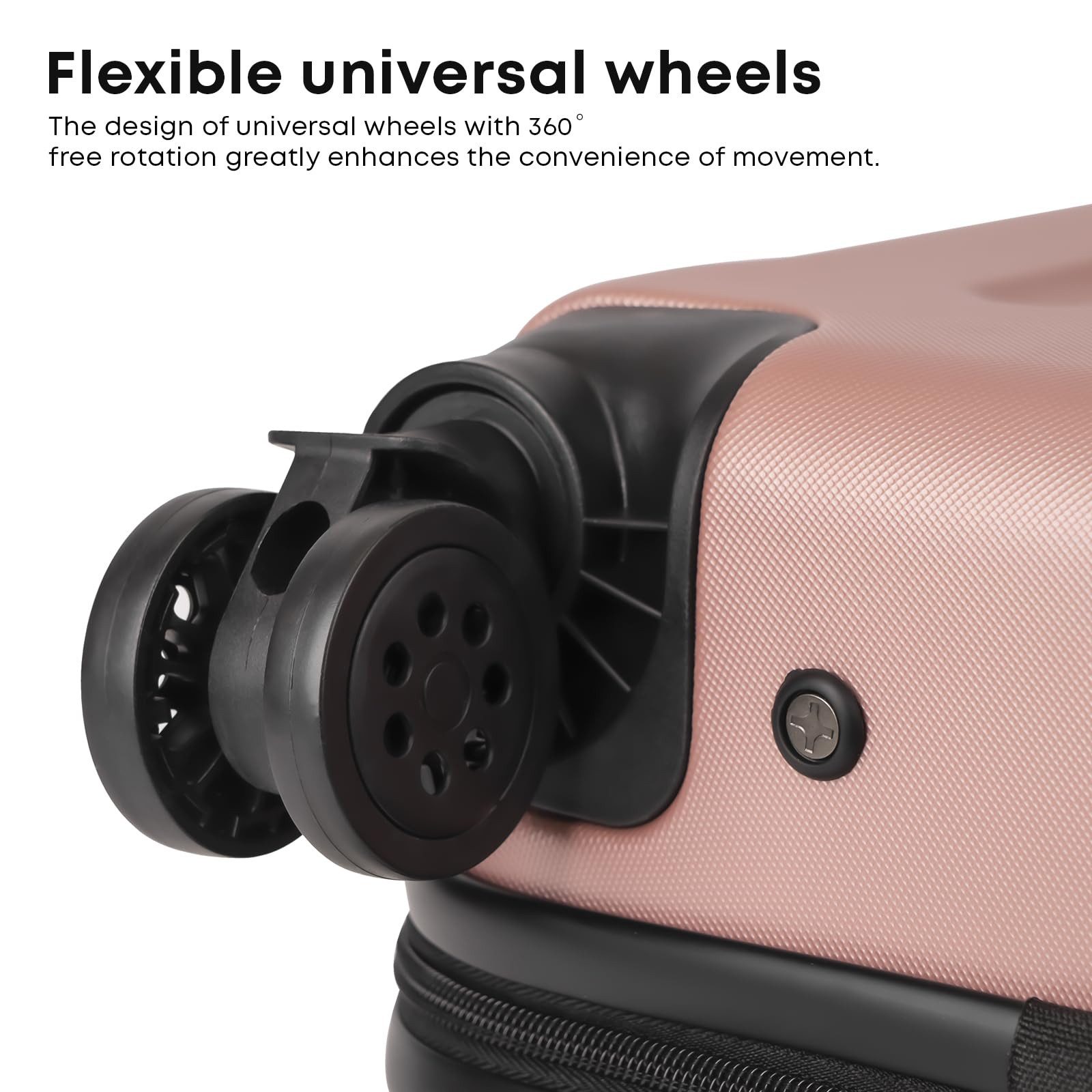 yonsly Hartschalen-Trolley Rollkoffer Trolley Reisekoffer Handgepäck Leichter Rollkoffer, 4 Rollen, Robuster Reisebegleiter aus ABS-Hartschale, Geschäftsreisekoffer