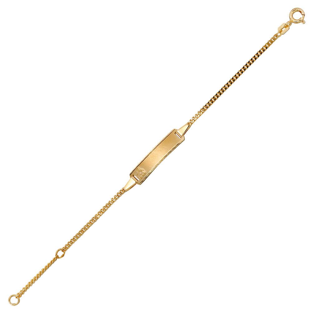 Schmuck Krone Silberarmband Armband mit Engel, 333 Gold, Kinder, 14cm, Gold 333