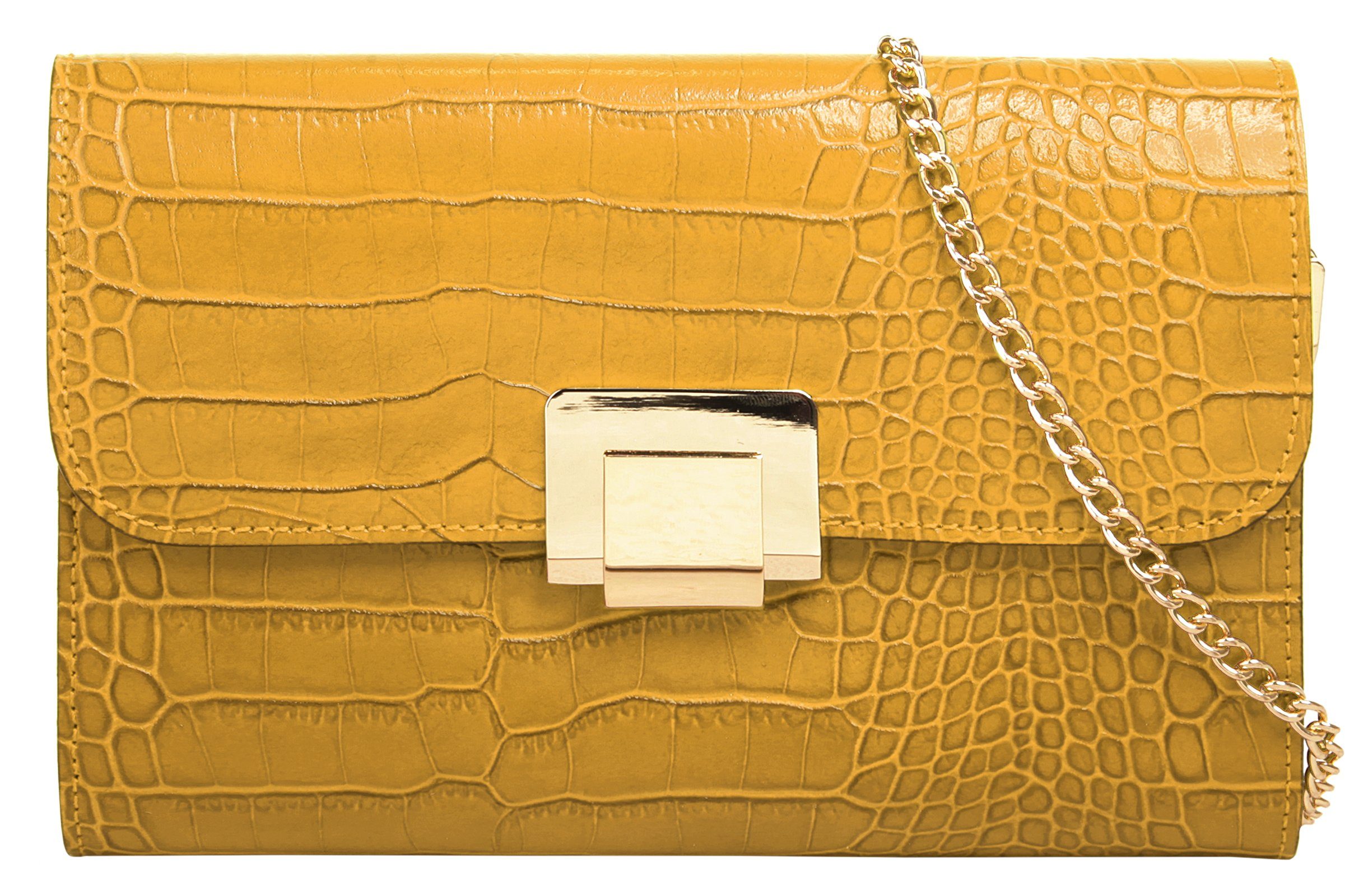 Cluty Abendtasche, echt Leder, Made in Italy