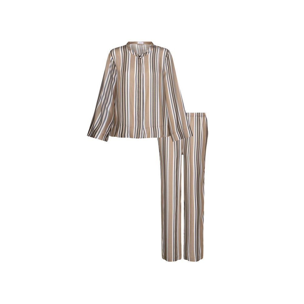 seidensticker Pyjama Set (Oberteil + Hose) 12.521600 Braun gestreift