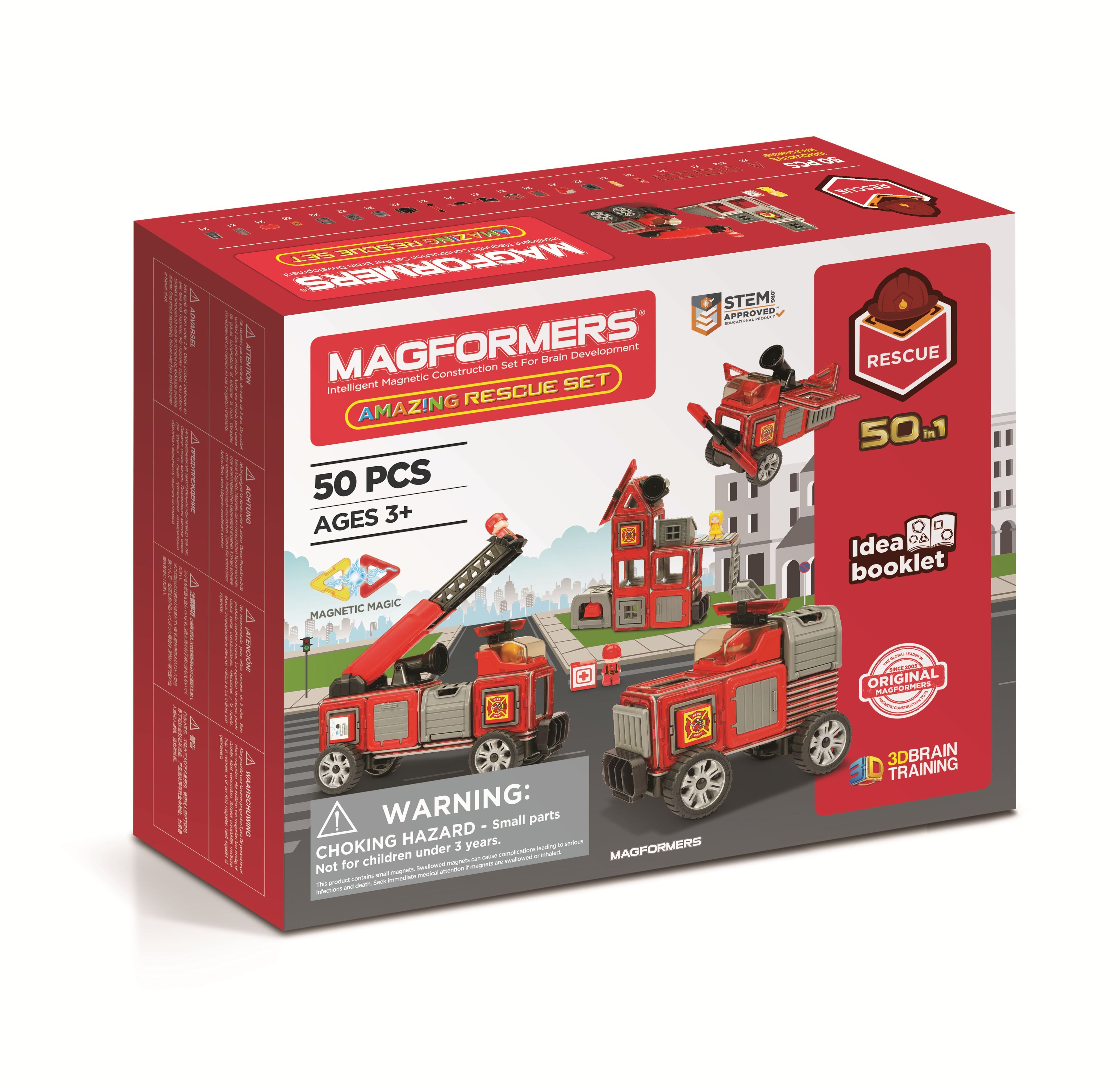 MAGFORMERS 278-56 - Magformers Amazing Rescue Set Magnetspielbausteine, (50 St)