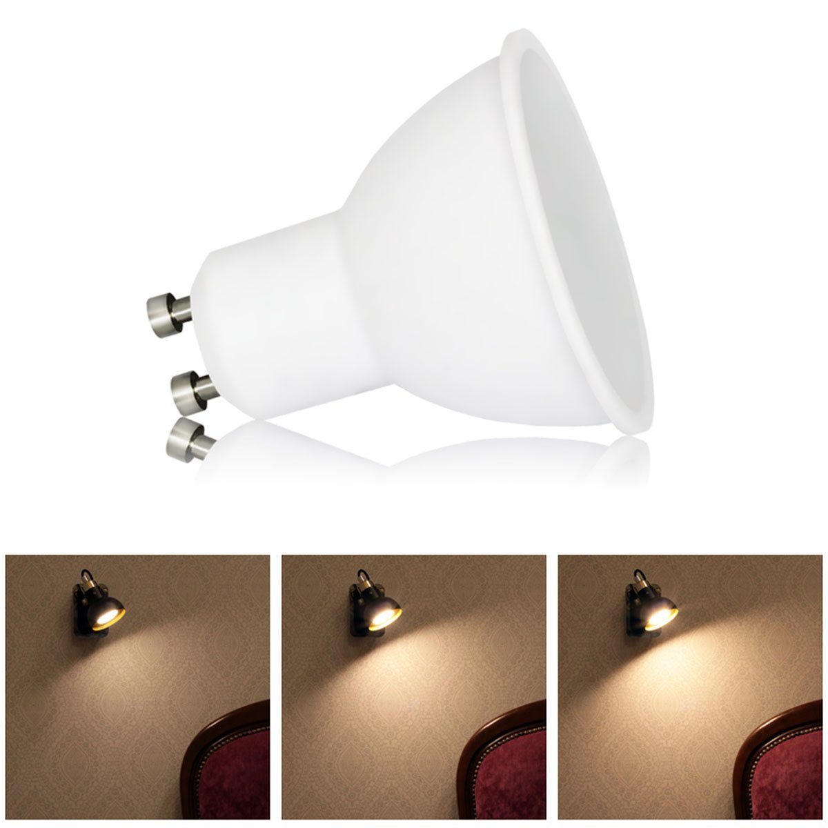 oyajia LED Deckenstrahler LED Deckenstrahler, LED Theater für Spots, Alu LED wechselbar, Mini flammig Deckenlampe, Flur Aufbau-Spots, Glühbirne Spotleuchte Studio 5W GU10 Warmweiß Aufputz Schwenkbar 1 GU10