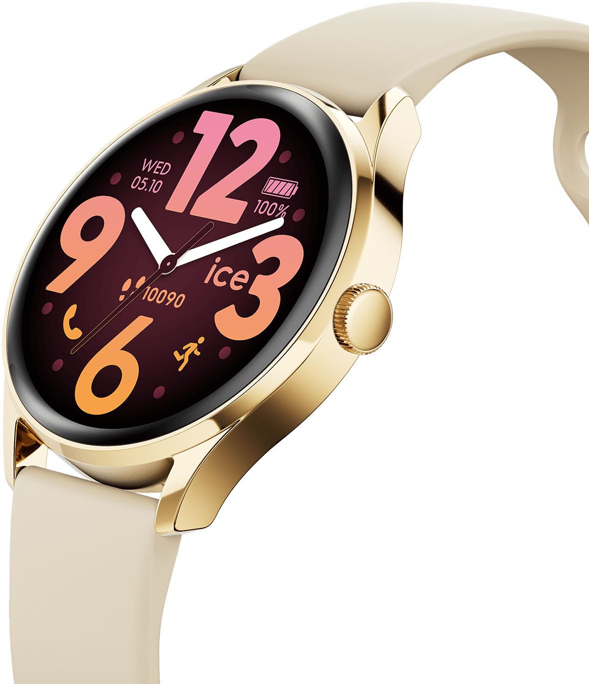 ice-watch ICE smart 3.0 - 1.2 AMOLED - GPS Smartwatch, Armbanduhr, Damenuhr, Silikonarmband,Bluetooth,Touch-Display,digital