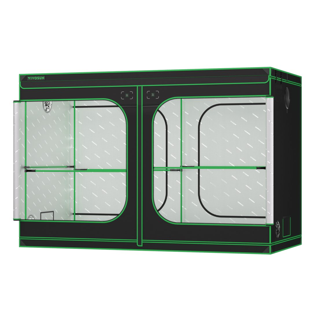 VIVOSUN Gewächshaus VIVOSUN Growbox Pro P105 300 × 150 × 200 cm, BxTxH: 300 x 150 x 200 cm, BxLxH: 300 x 150 x 200 cm, 1-St., 2000D Oxford-Canvas mit reflektierender Mylar-Innenseite