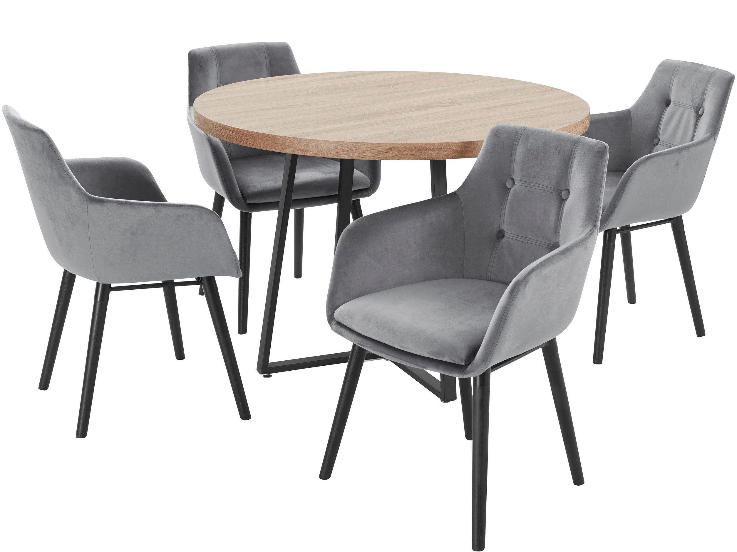 loft24 Essgruppe Cliff, (Set, 5-tlg), runder günstig online kaufen