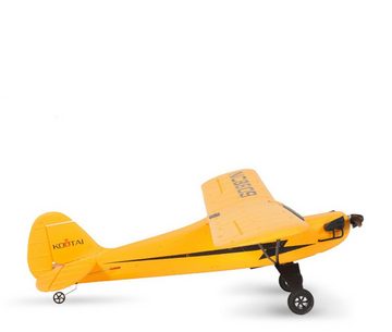 efaso RC-Flugzeug A505 J3-CUB Ferngesteuertes Flugzeug 4-Kanal - 6-Achsen-Gyroskop, 3D-Looping Funktion / bruchsicheres EPP-Material / starker Motor