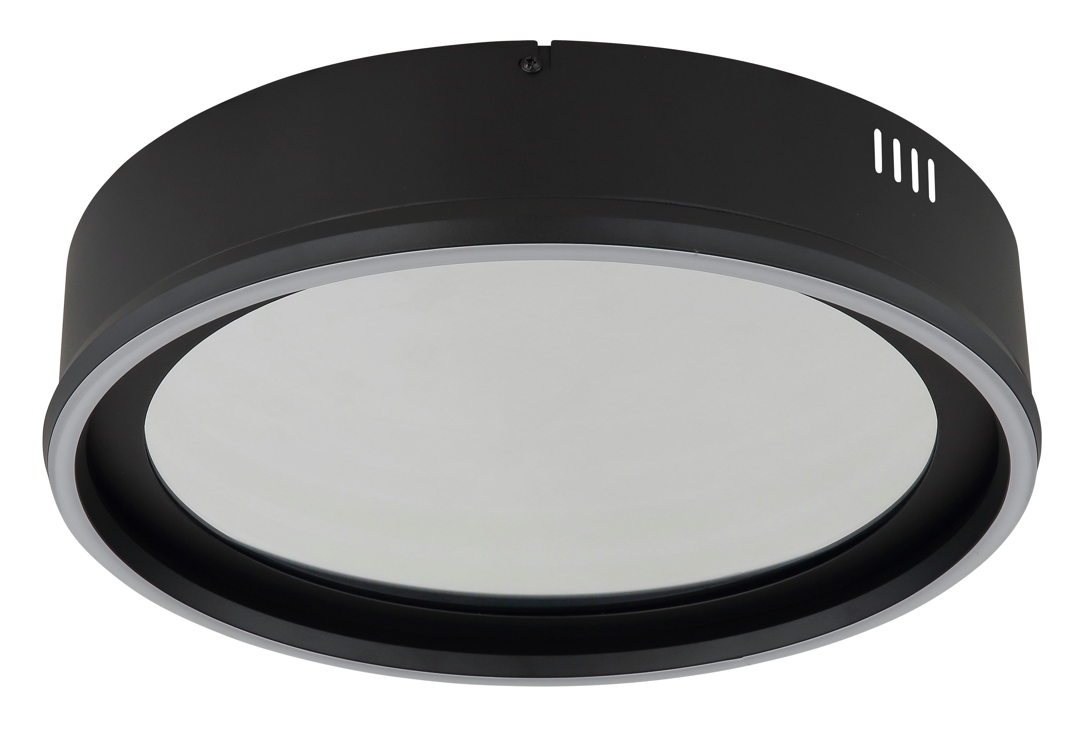 GLOBO LIGHTING Deckenleuchte MIRRORA, LED fest integriert, LED Deckenleuchte schwarz matt mit 3D Glas- und Kristalleffekt