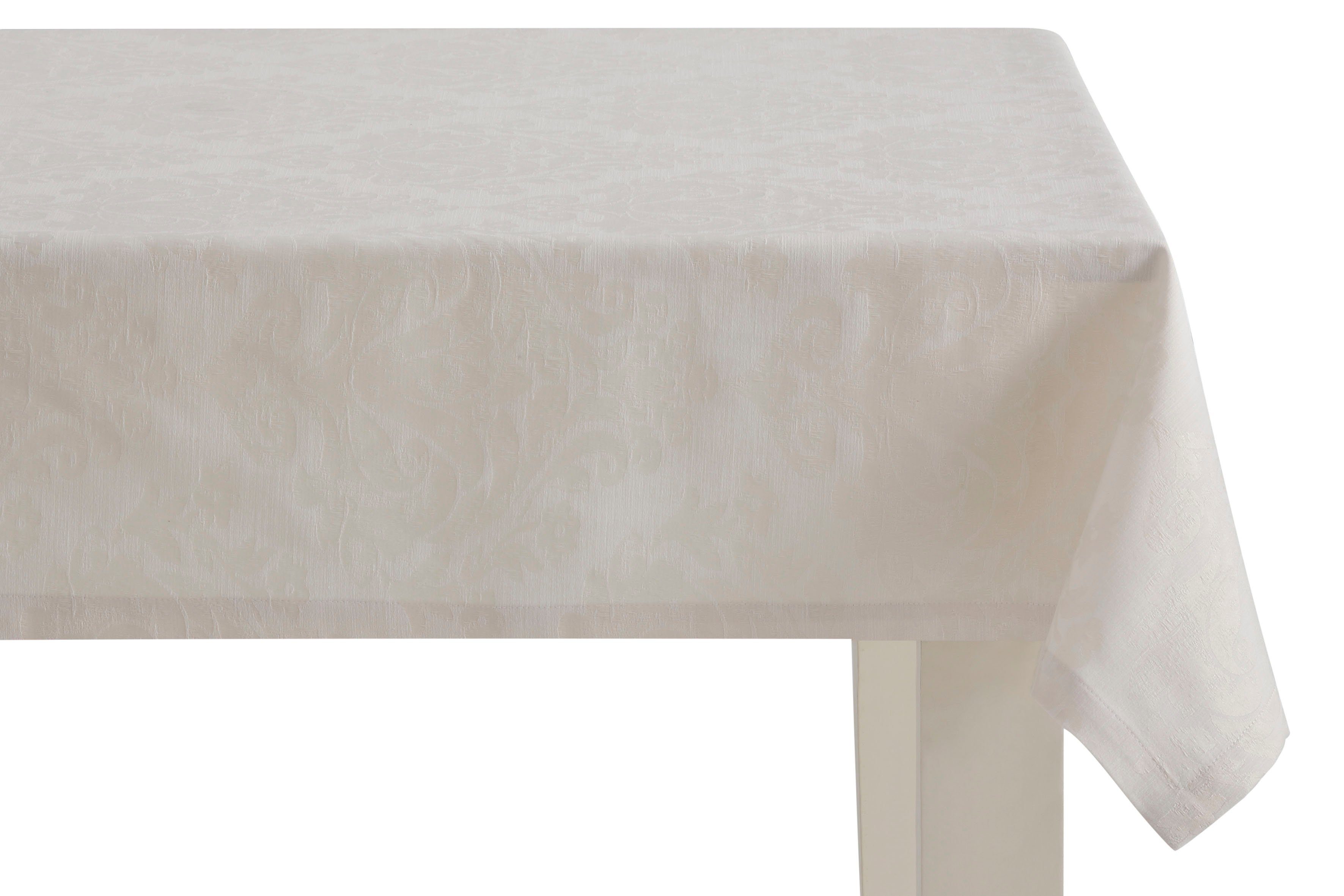 Dreams Mitteldecke Ornament, Jacquard, Uni Farben, eckig, 110x110 cm