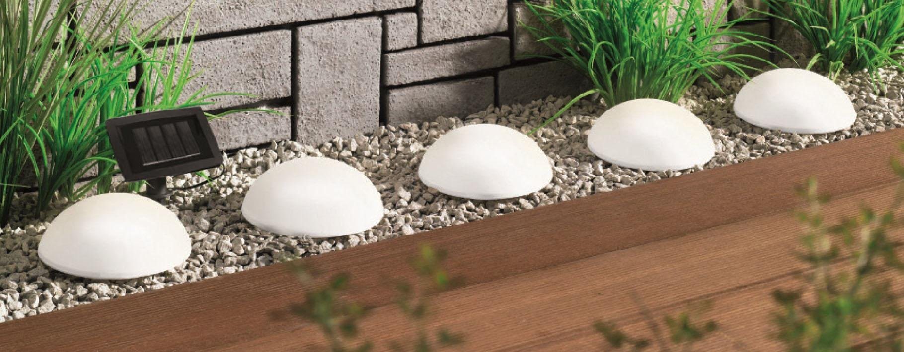 LED Gartenleuchte »Solar Halbkugeln - 5er-Set«, mit separatem Solarpanel LED Gartenleuchte »Solar Halbkugeln - 5er-Set«, mit separatem Solarpanel