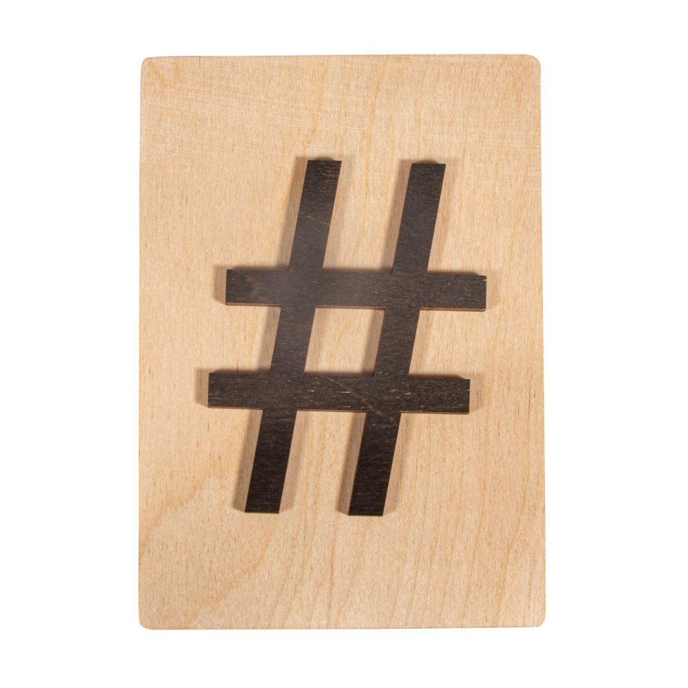 Rayher Deko-Buchstaben Holz Zeichen FSC 10,5x14,8cm # schwarz
