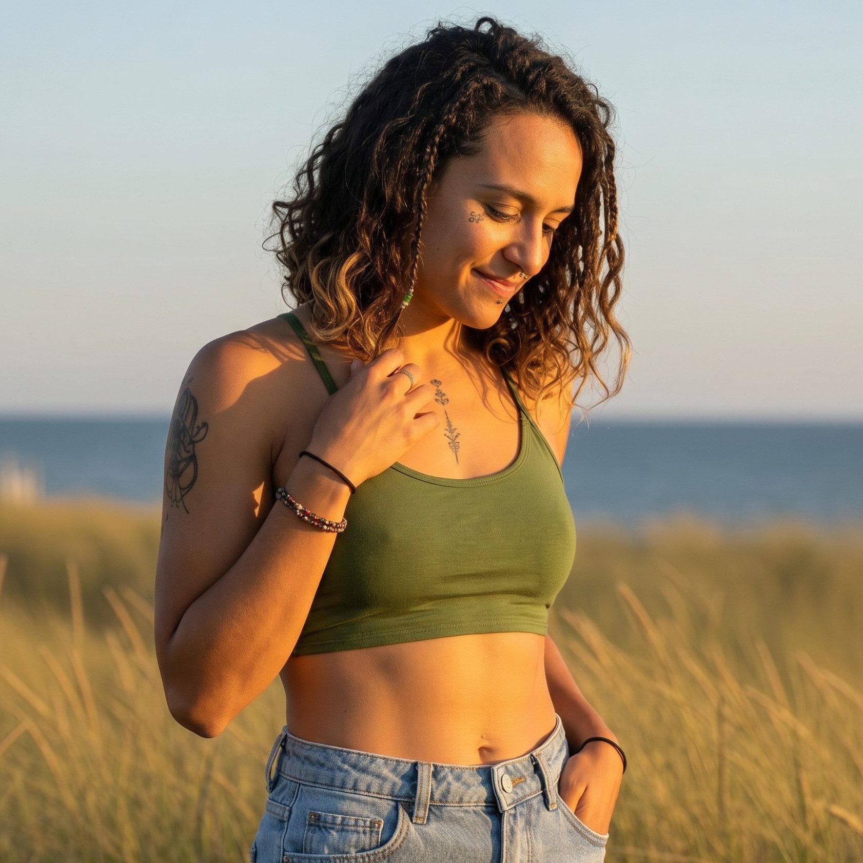 Guru-Shop T-Shirt Goa Psytrance Bikini Top, Boho Top, Pixi Yoga.. Festival, Ethno Style, alternative Bekleidung – Bild 2 von 5