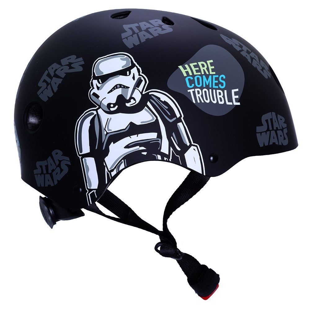 Seven Polska Kinderfahrradhelm Fahrradhelm „Star Wars“ – Skater 52-56 cm, ab 6 Jahren