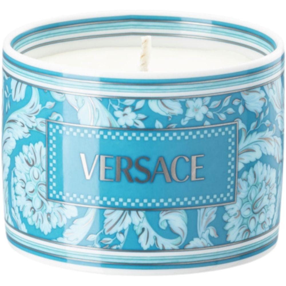 Versace Kissenhülle by Rosenthal Duftkerze Barocco Teal (Klein)