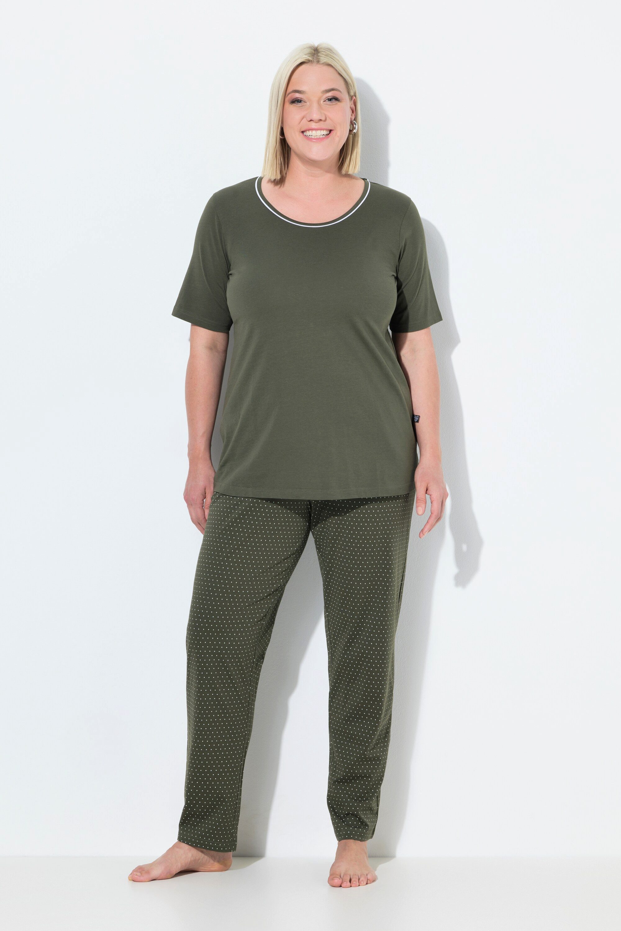 Ulla Popken Pyjama Pyjama Zweiteiler Punkte günstig online kaufen