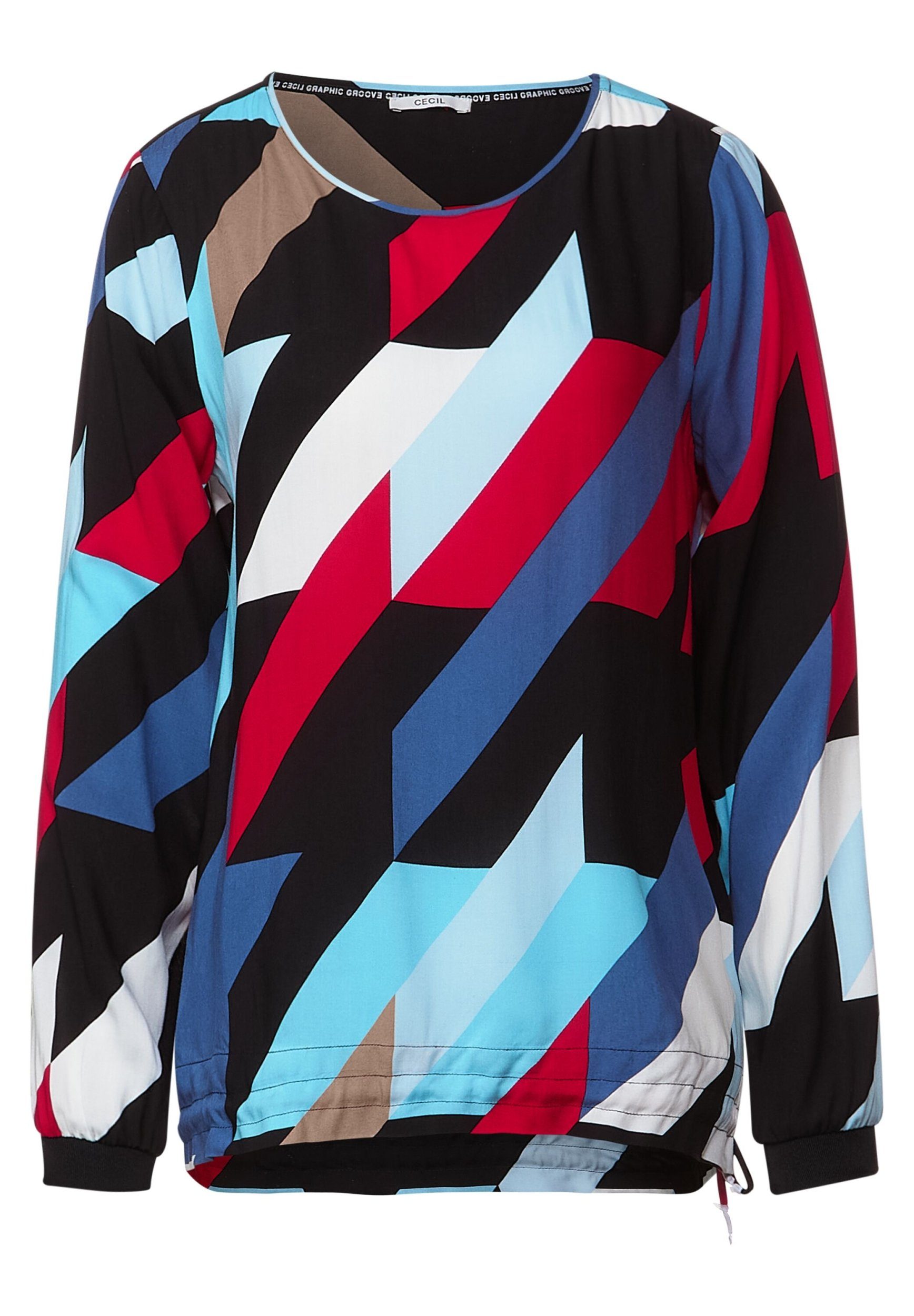 CECIL Klassische Bluse Printed Round Neck günstig online kaufen