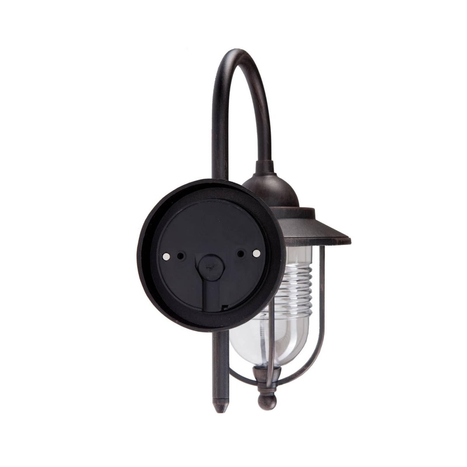 Lindby Außen-Wandleuchte Mertis, Metall, Transparent IP44, 1 x 60 W günstig online kaufen