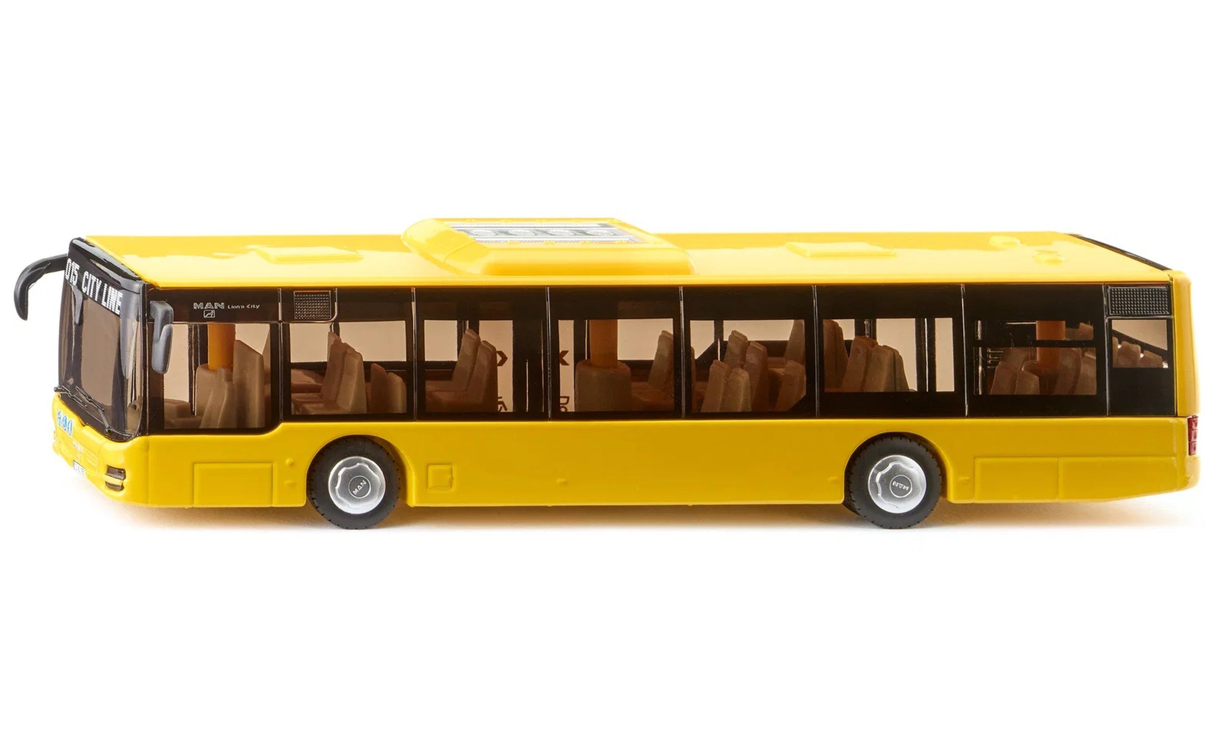 Siku Spielzeug-Auto Stadtbus Modell mit zu öffnenden Türen und Heckklappe, Türen zum Öffnen, Motorklappe, Klimaanlage