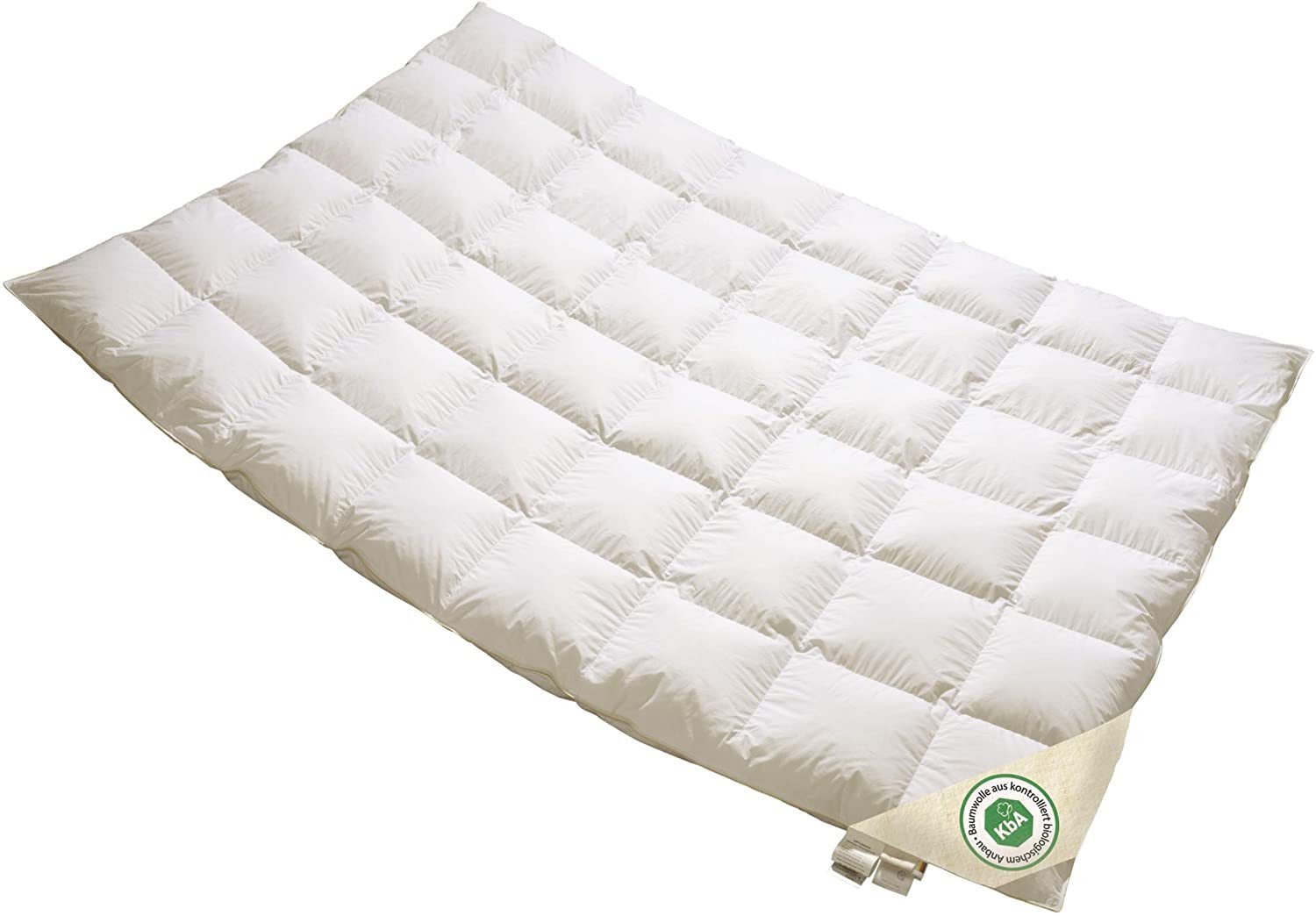 Vitaschlaf Gänsedaunenbettdecke Vitaschlaf® BIO-LUXE-KBA Bettdecken für Sommer Winter Ganzjahresdecke, Füllung: 100% Gänsedaunen, Bezug: 100% BIO-Baumwolle, Bettdecke 135x200 cm, 155x220 cm und weitere Größen, Made in Germany