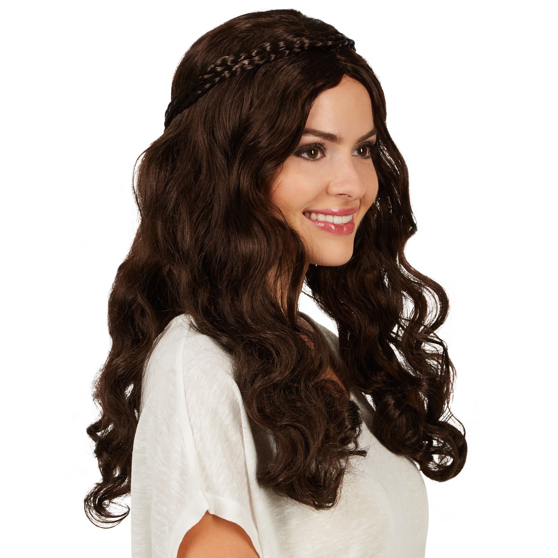 dressforfun Kostüm-Perücke Langhaarfrisur, Mittelalter-Perücke für Damen, Zöpfchen als, Mittellanges Haar, Die Perücke sorgt für noch mehr Mittelalter-Flair