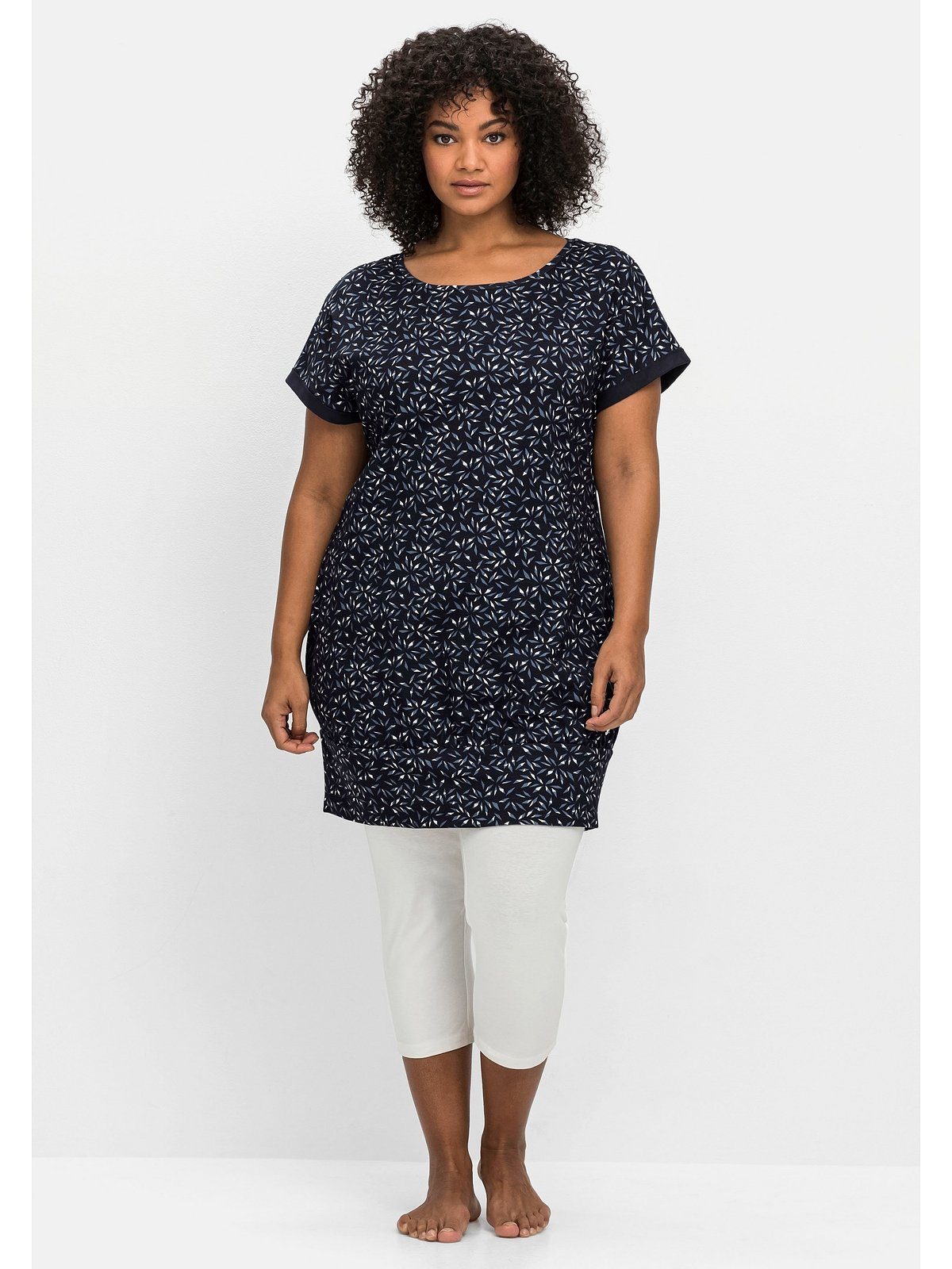 Sheego Shirtkleid Große Größen mit Alloverdruck günstig online kaufen