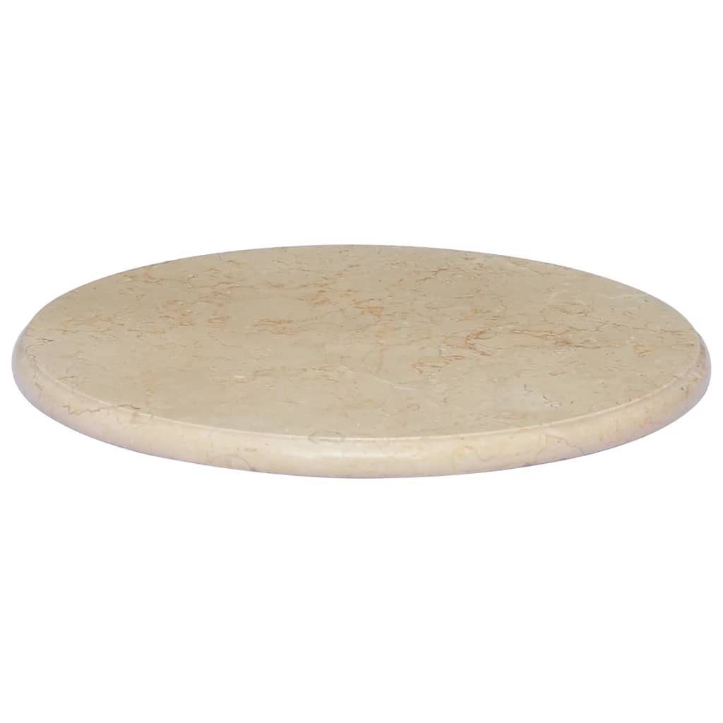 (1 Tischplatte cm Creme Marmor furnicato Ø50x2,5 St)