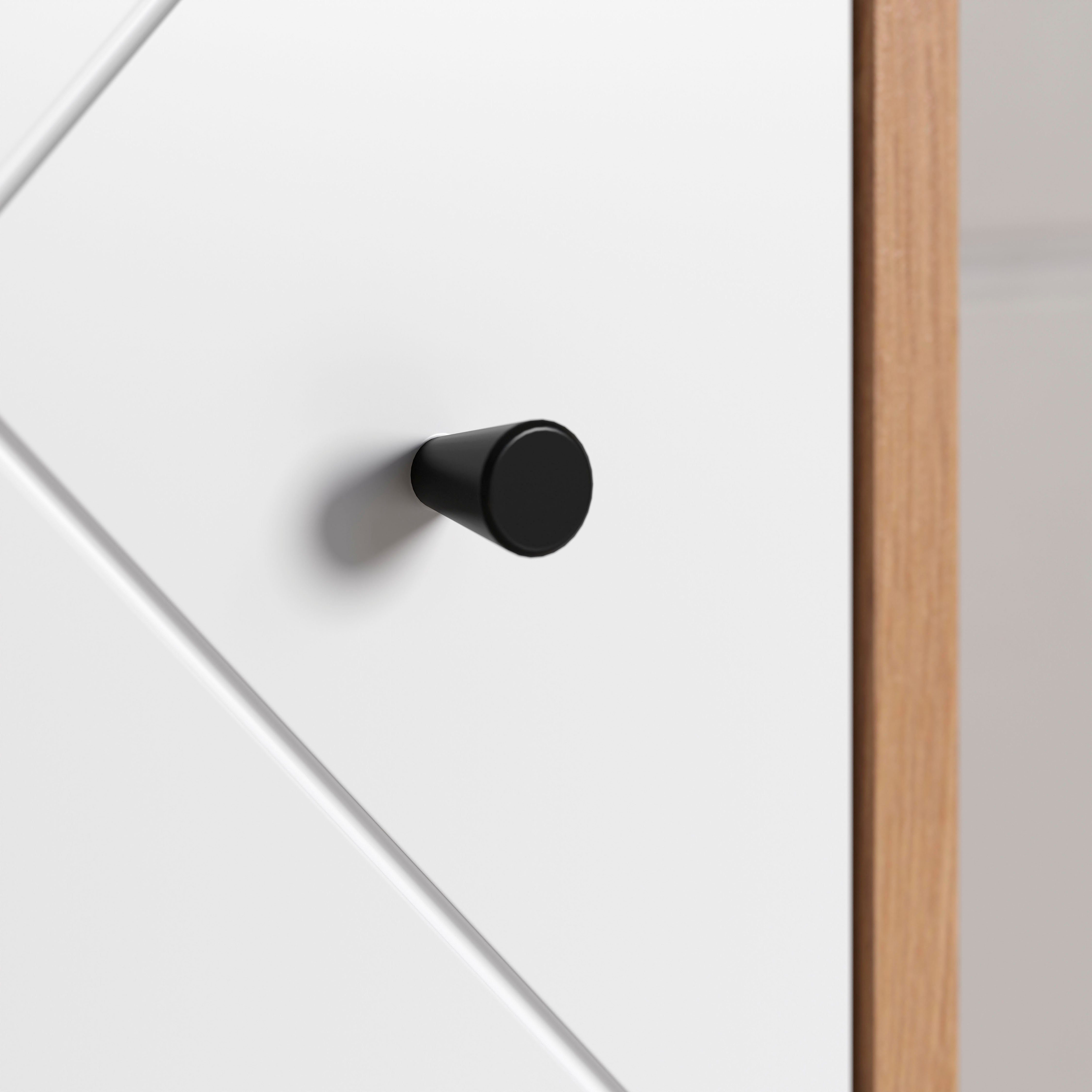 trendteam Unterschrank Touch Holzoptik Tür, 1 stehend, braune / matt 36 klein, (1-St) cm breit, weiß
