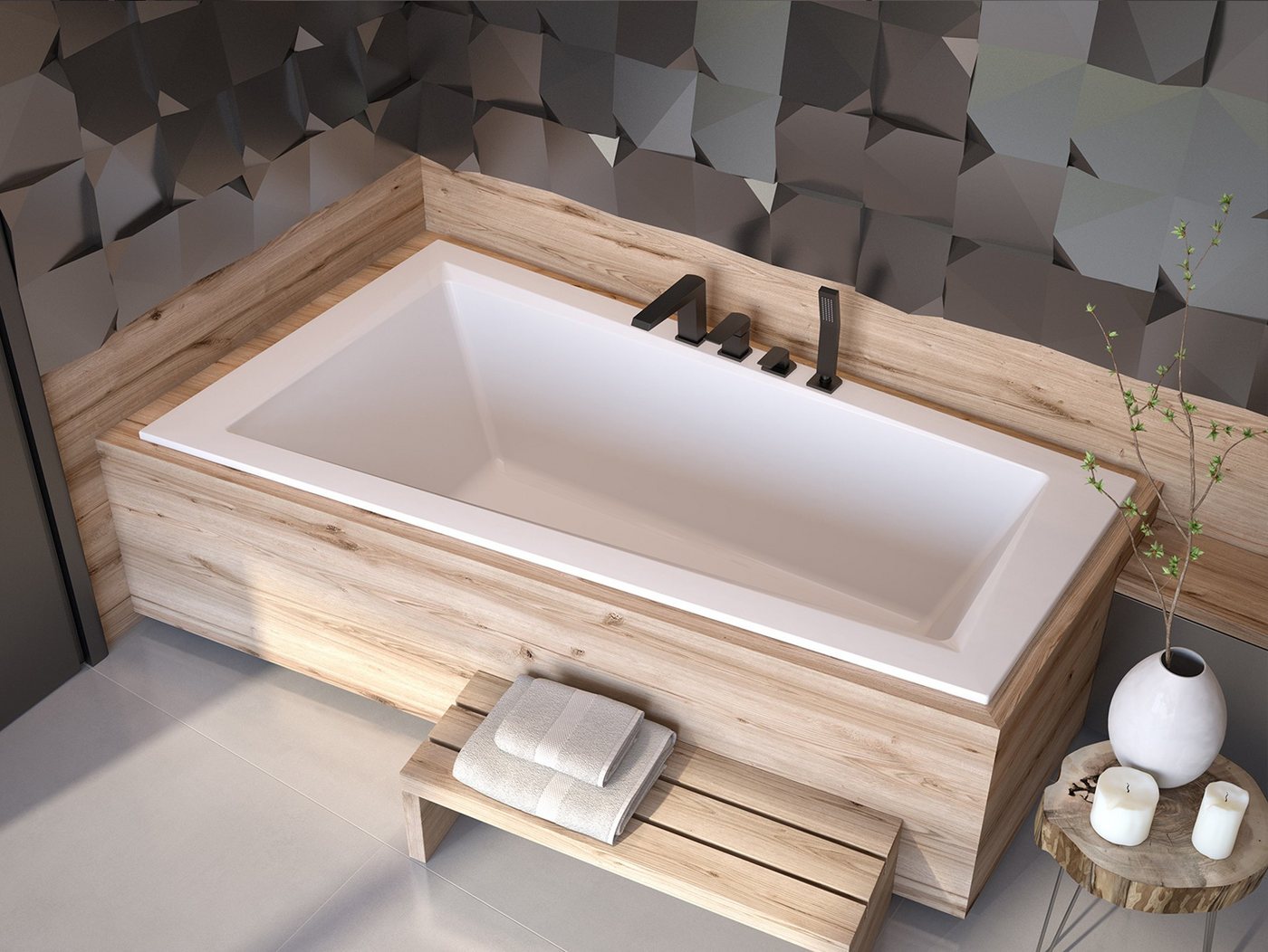 Thumbnail - KOLMAN Badewanne Eckbadewanne Intima Slim 160x90, (Links/Rechts), Ablaufgarnitur & Füße GRATIS