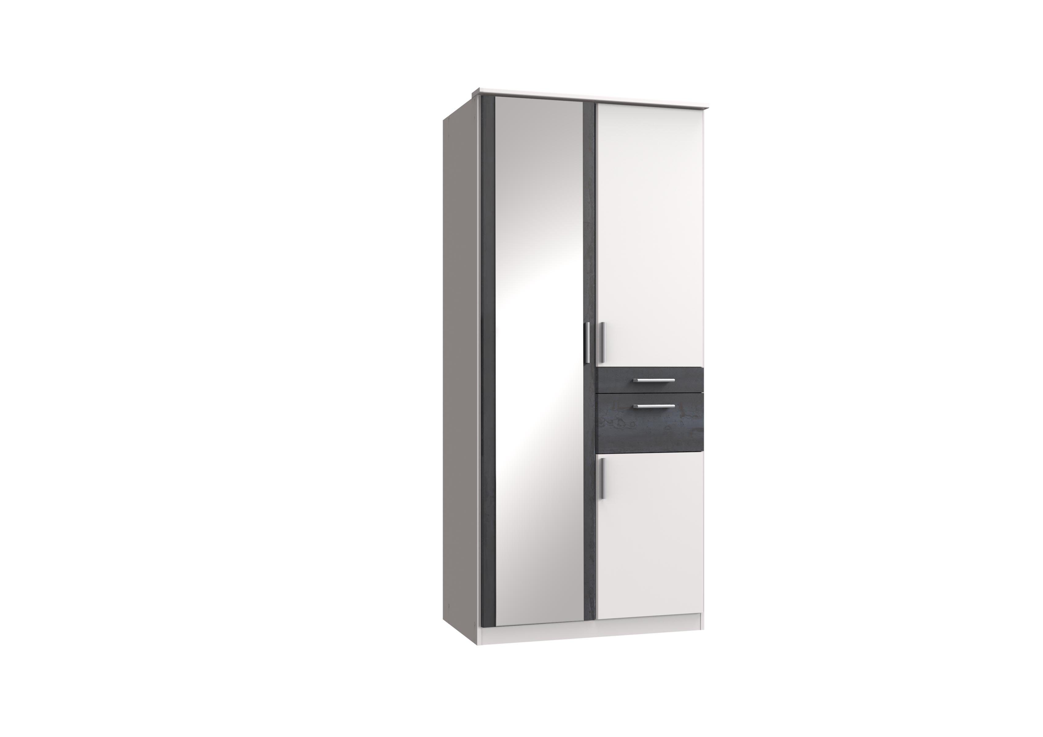 möbelando Kleiderschrank Kalindi 90 x 198 x 58 cm (B/H/T)