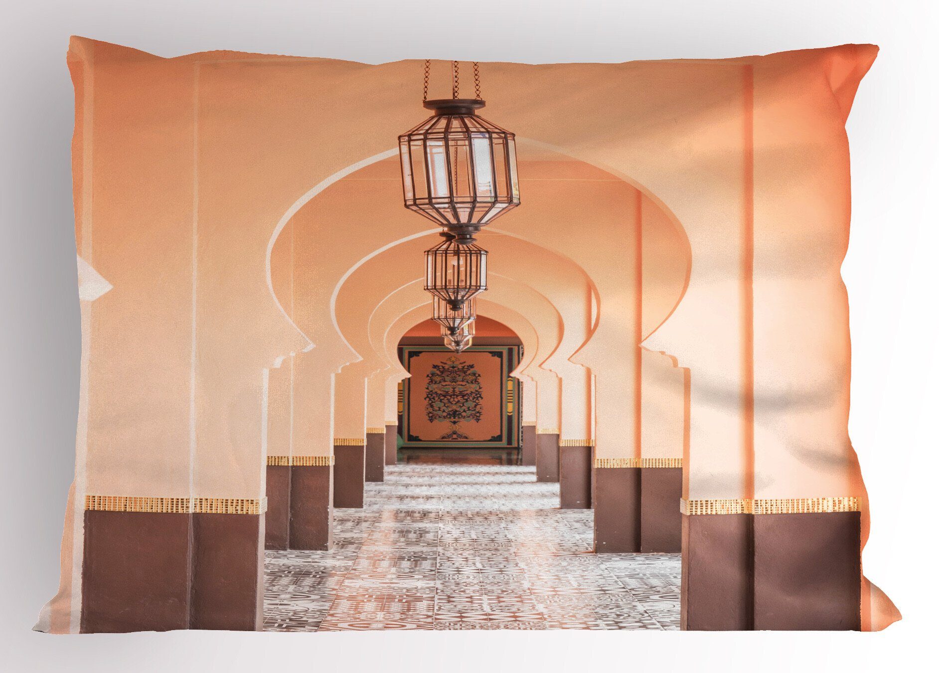 Kissenbezüge Dekorativer Standard King Size Gedruckter Kissenbezug, Abakuhaus (1 Stück), marokkanisch Eastern Architecture Foto