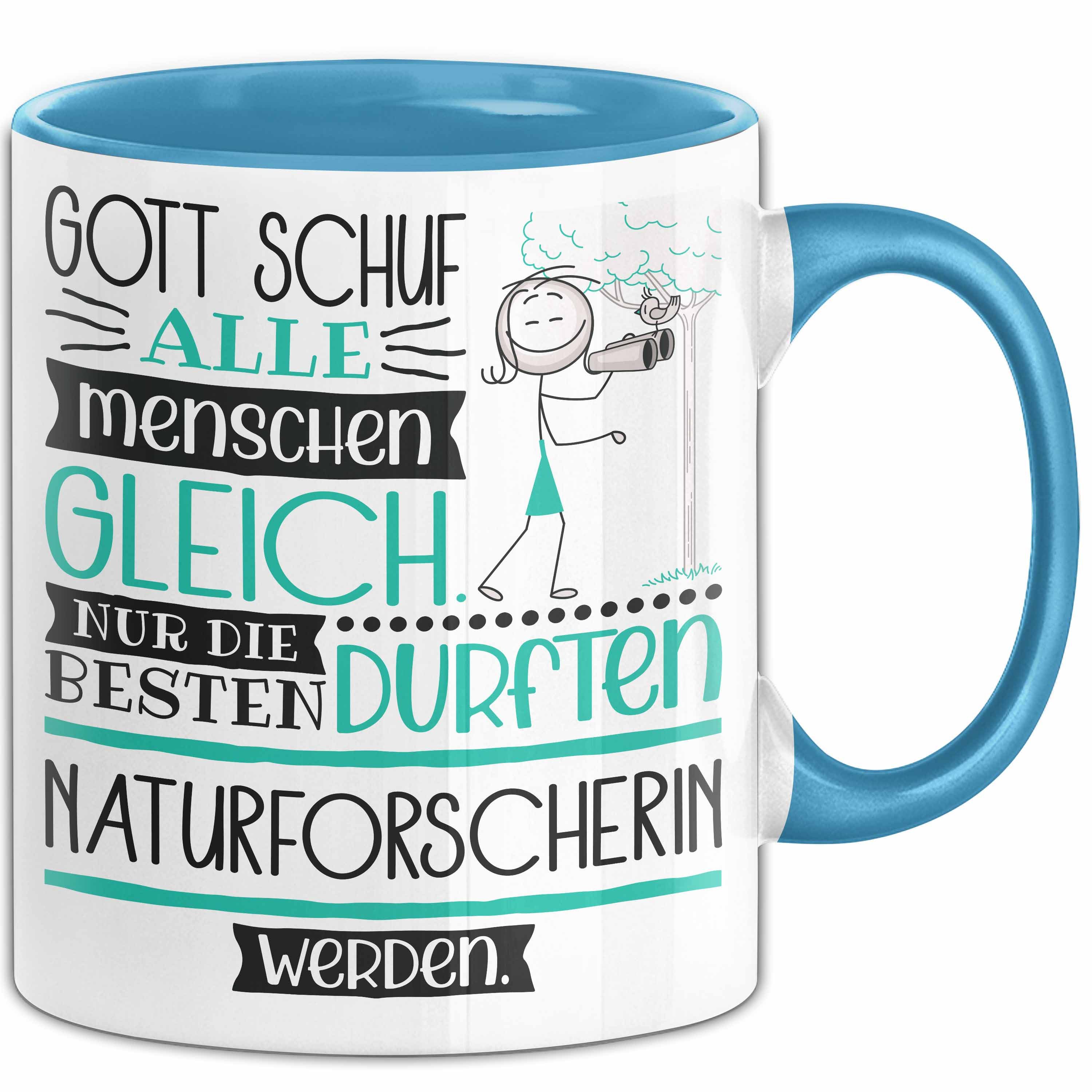 Trendation Tasse Naturforscherin Geschenk Becher Tasse Gott Schuf Alle Menschen Gleic