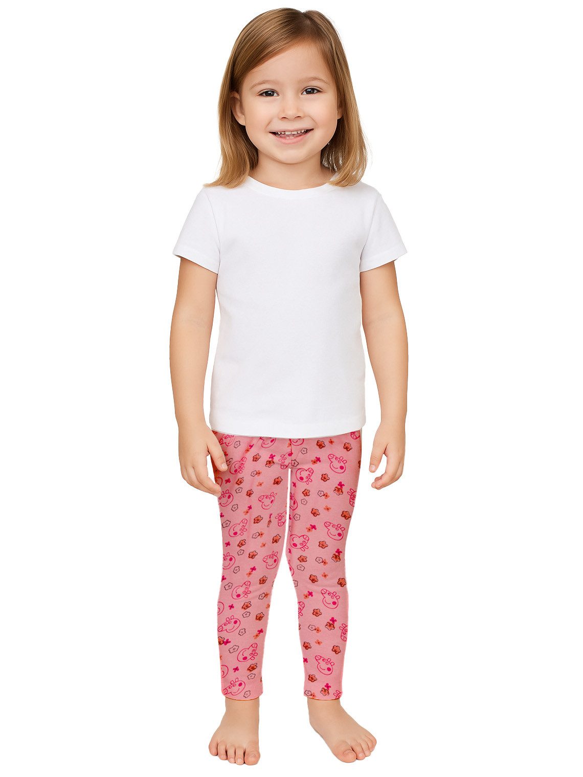 Leggings Peppa Wutz - allover Peppy & Blümchen