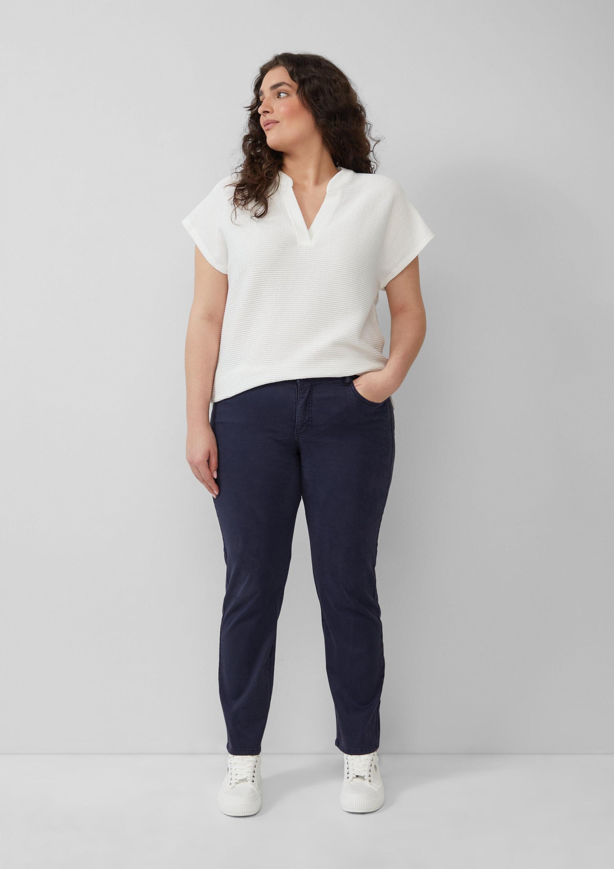s.Oliver Kurzarmshirt T-Shirt Feminines T-Shirt aus Viskosemix im Relaxed Fit