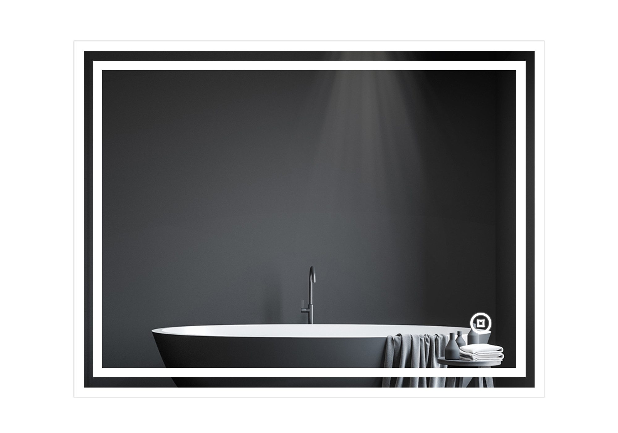 Badspiegel 4-In-1 LED Spiegel Bad Warm/Neutral/Kaltweiß Dimmbar