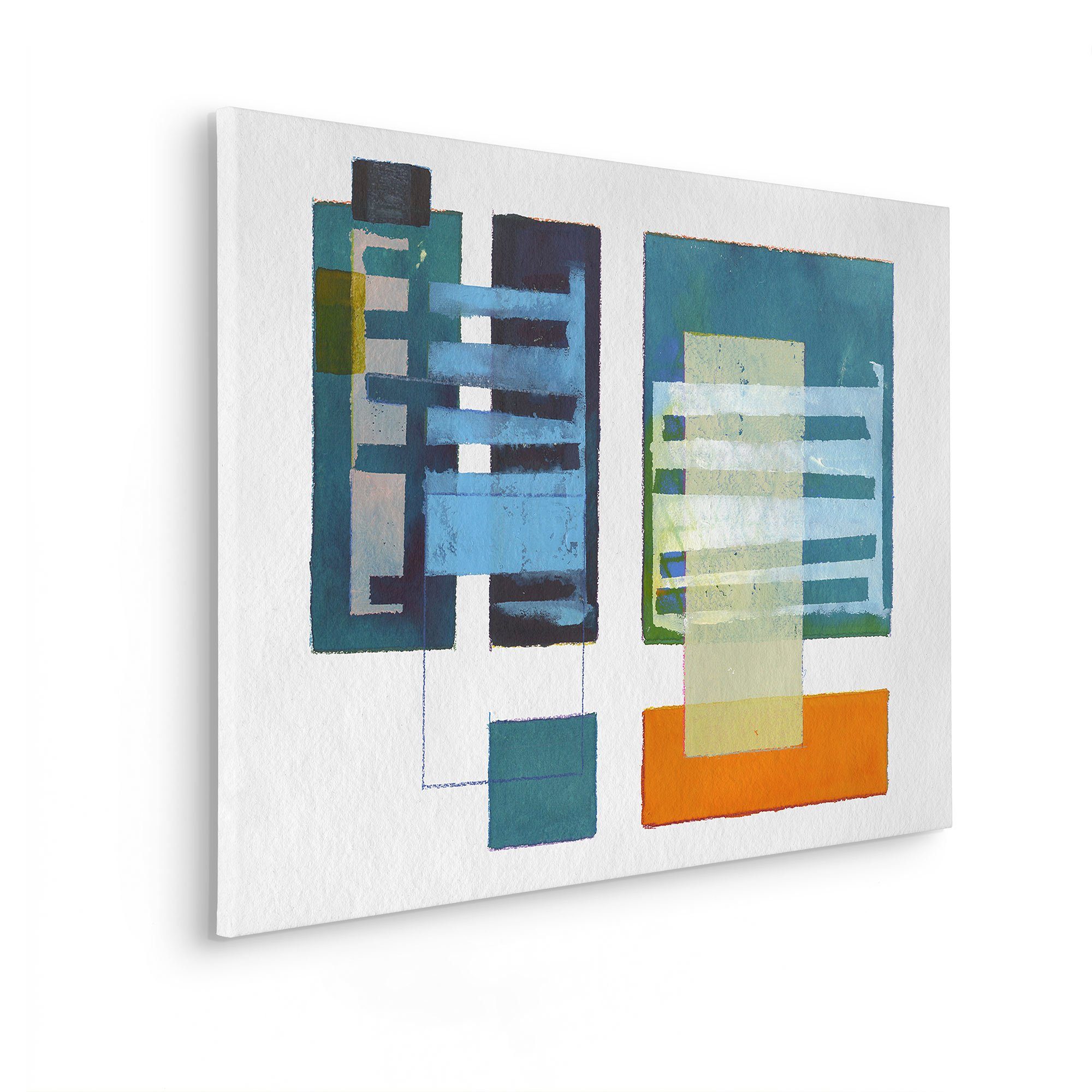 Komar Leinwandbild Assembling a Network - Größe 60 x 90 cm, Natur (1 St), Keilrahmenbild mi Echtholzrahmen