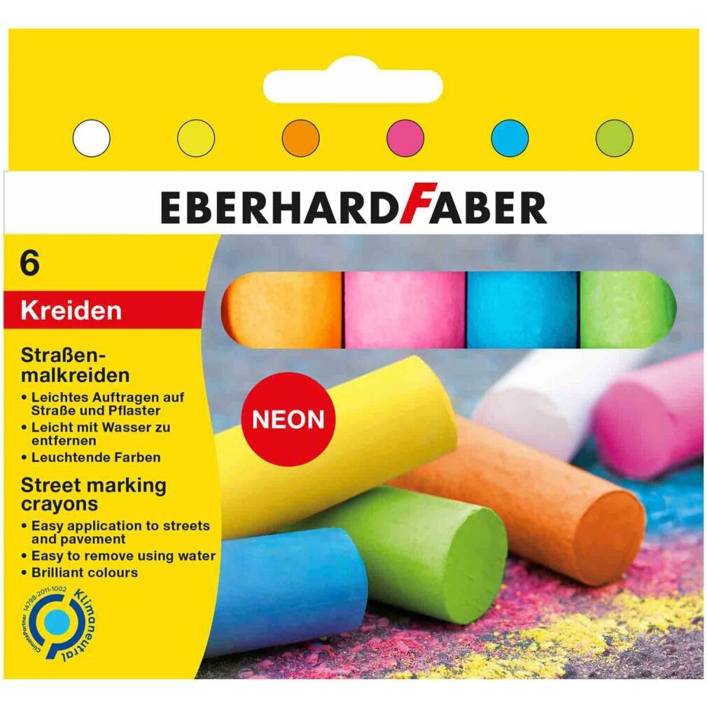 Eberhard Faber Kreidemarker Straßenmalkreide farbsortiert 6 St.