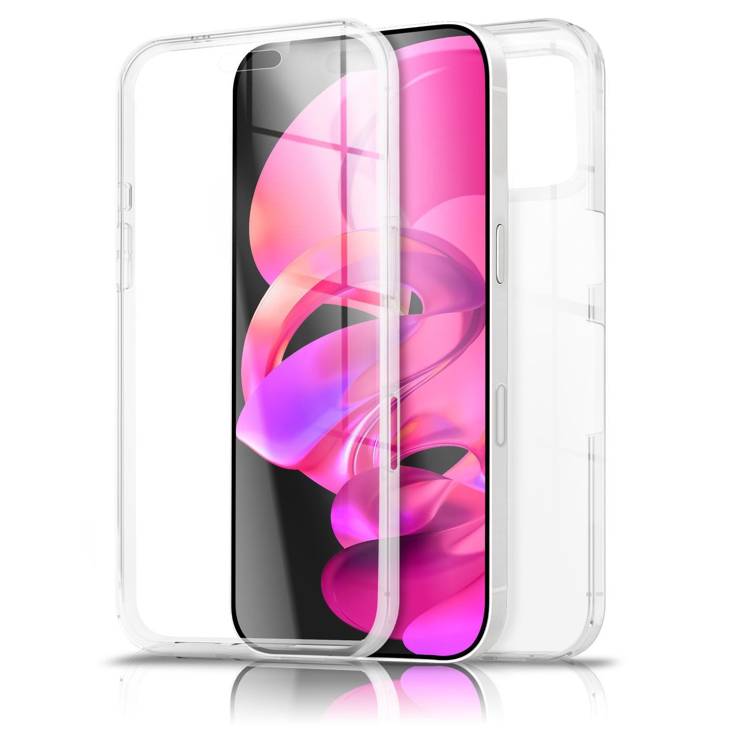 Nalia Smartphone-Hülle Apple iPhone 17 Pro Max 17,5 cm (6,9 Zoll), Klare 360 Grad Hülle / Komplettschutz / Anti Gelb / Rundum Schutzhülle