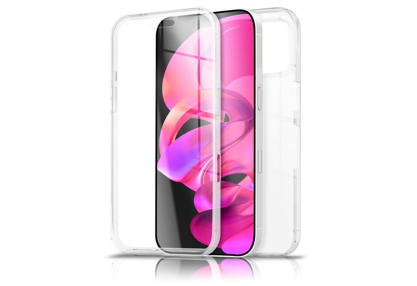 Nalia Smartphone-Hülle Apple iPhone 18 Pro Max Apple iPhone 17 Pro Max 17,5 cm (6,9 Zoll), Klare 360 Grad Hülle / Komplettschutz / Anti Gelb / Rundum Schutzhülle