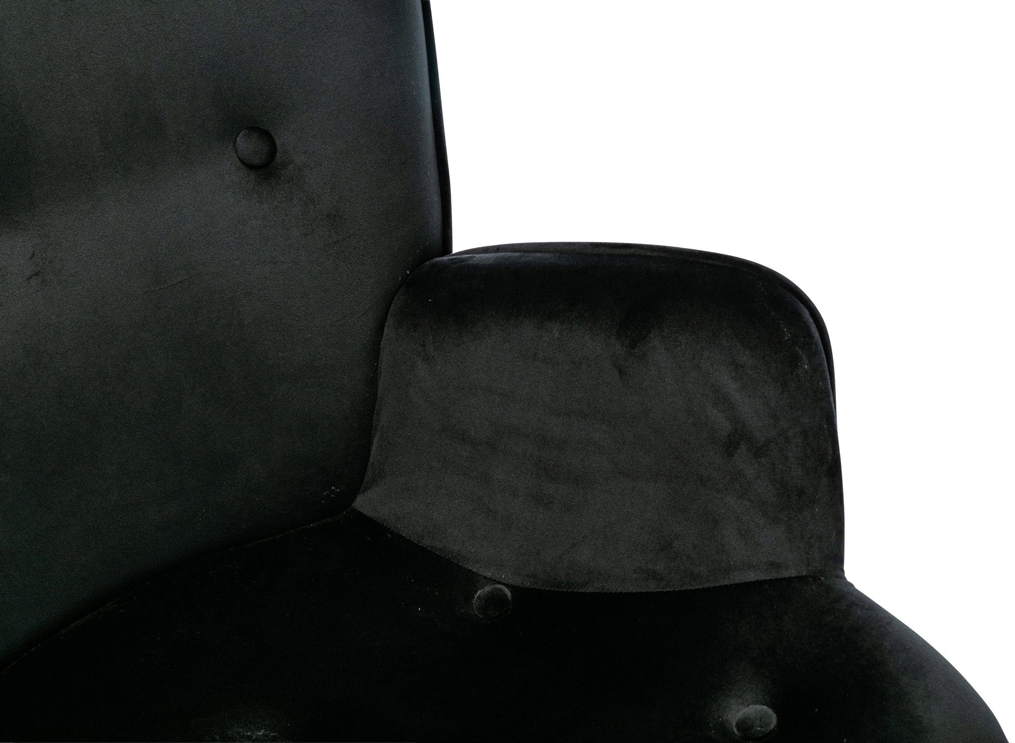 CLP Schaukelstuhl Sanka Metallgestell mit Holzkufen und Samt, schwarz