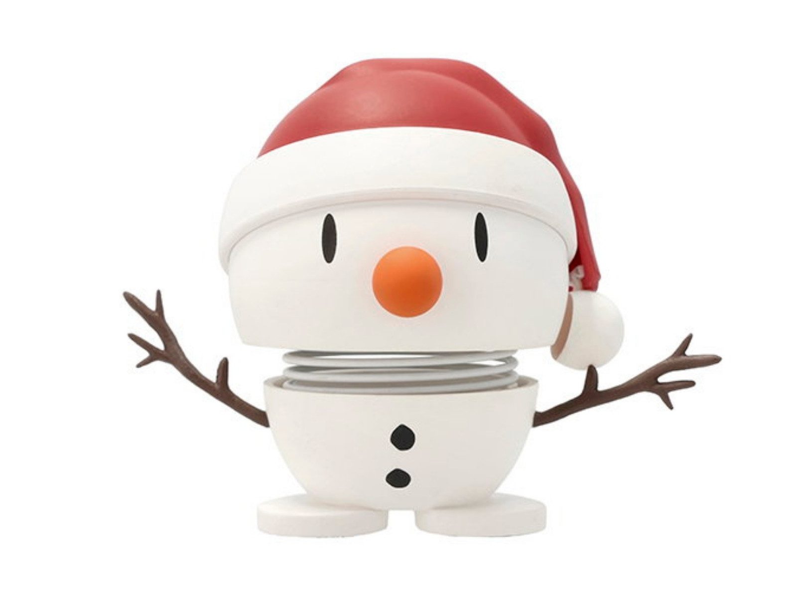 HOPTIMIST Dekofigur Soft Santa Snowman S white 6,9cm
