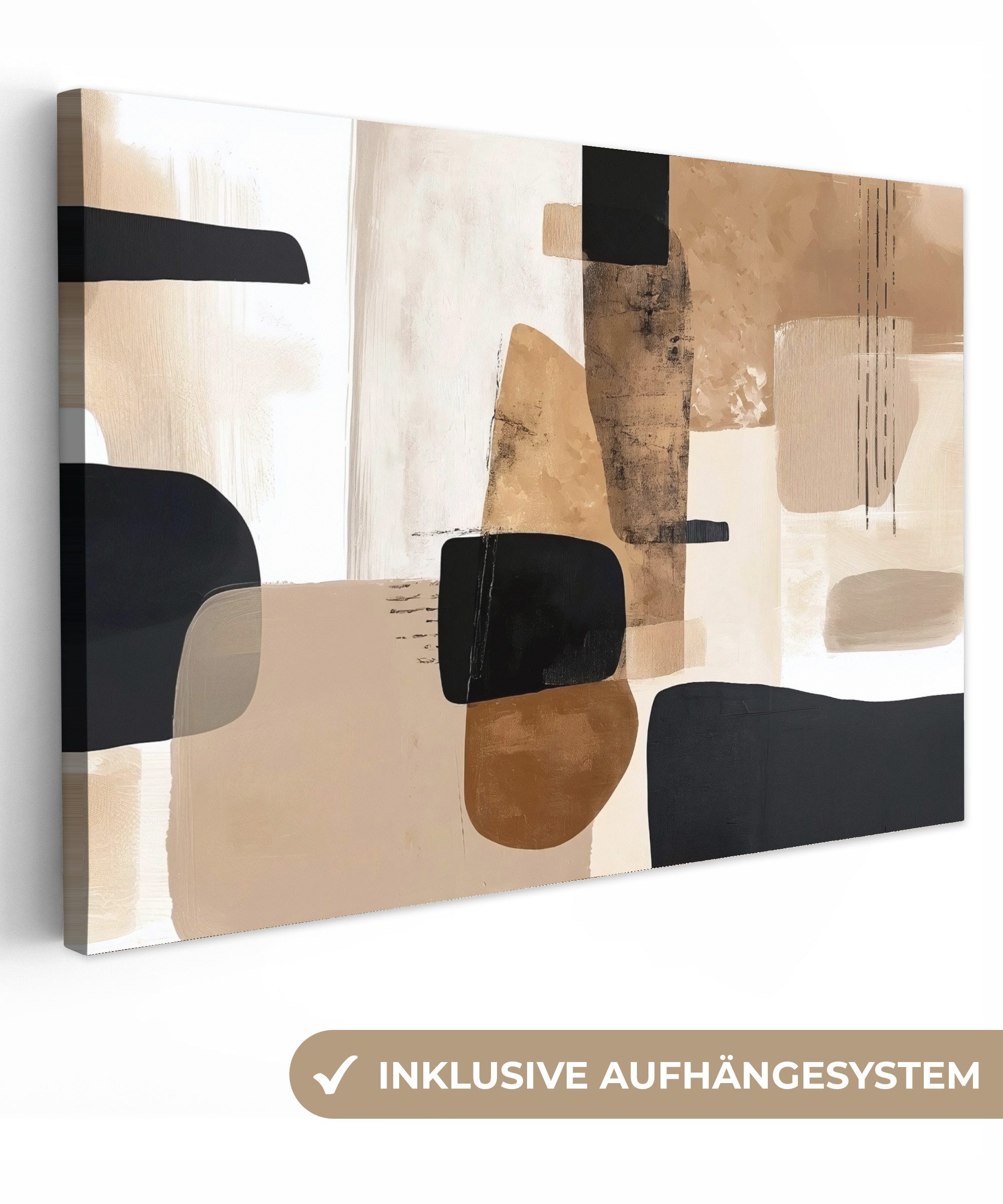 OneMillionCanvasses® Leinwandbild Flugzeuge - Abstrakt - Schwarz - Streifen günstig online kaufen