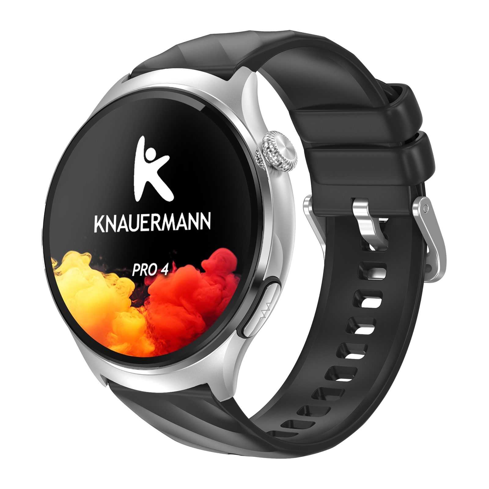 Knauermann PRO 4 (2026) Gesundheitsuhr mit Anruf & SOS Funktion Smartwatch, Bluetooth