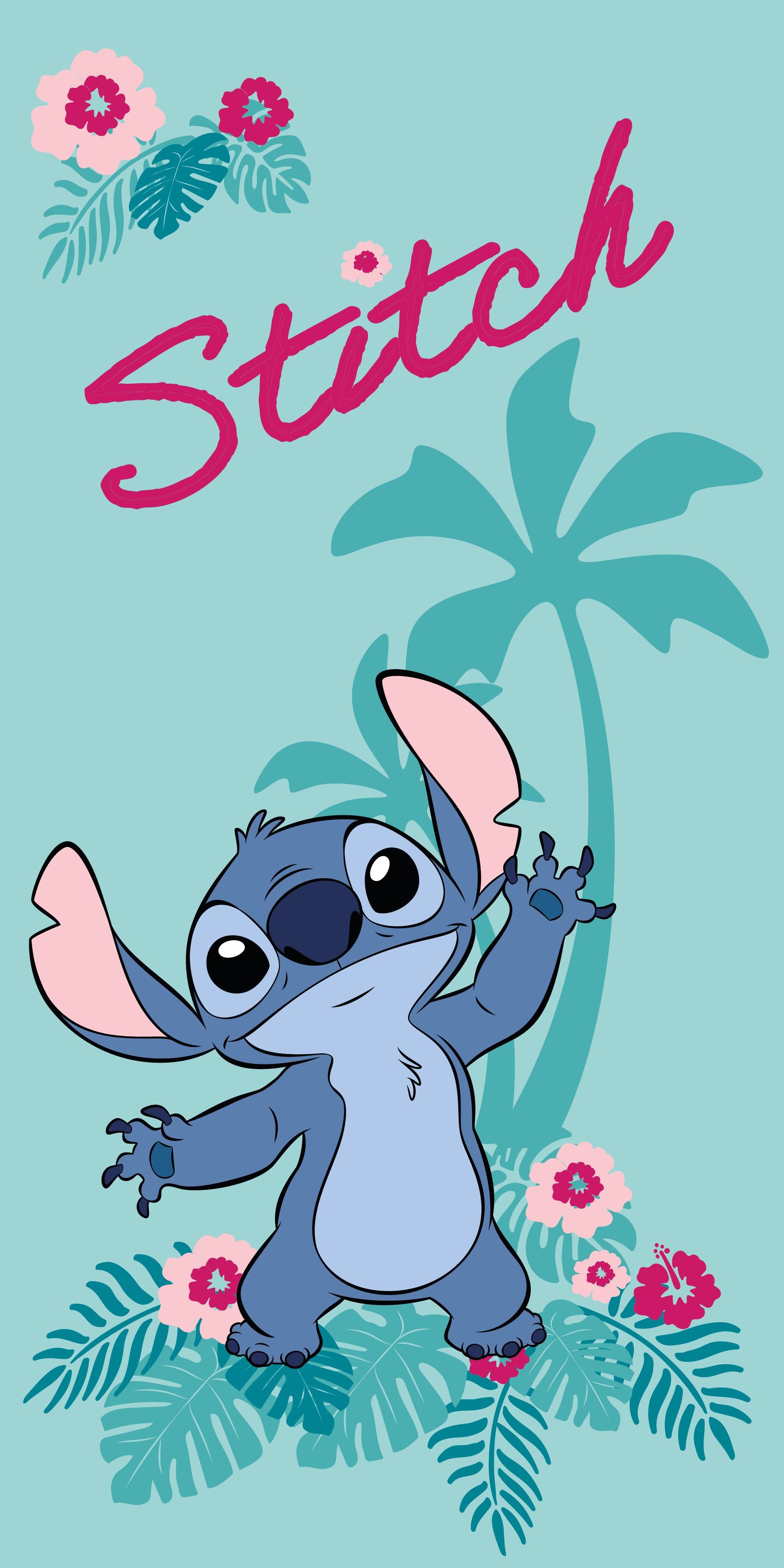 Disney Strandtuch Lilo & Stitch Strandhandtuch – Weiches Polyester-Badetuch 140x70 cm