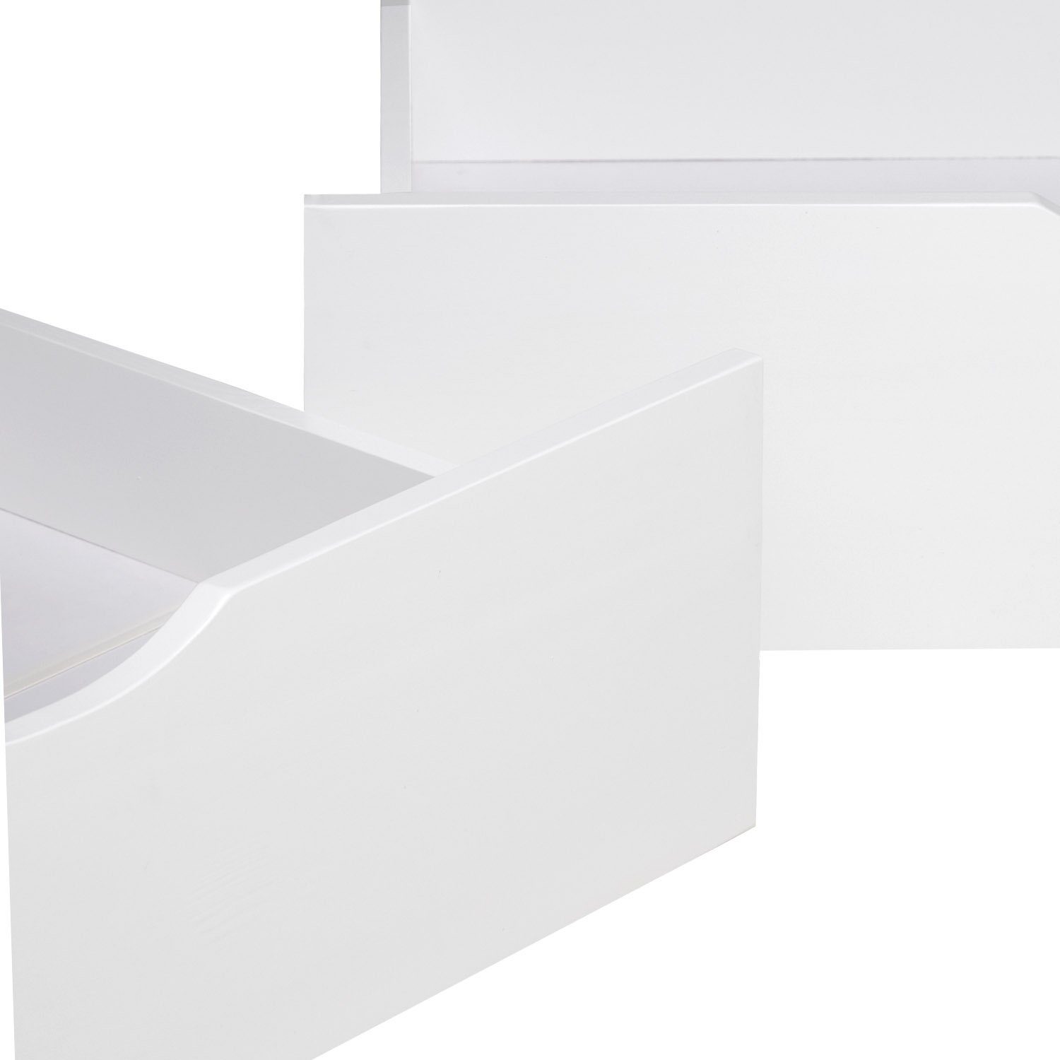 Bettkasten Homestyle4u Schubladen Weiß 2 Holz Bettschubkasten Set Aufbewahrung