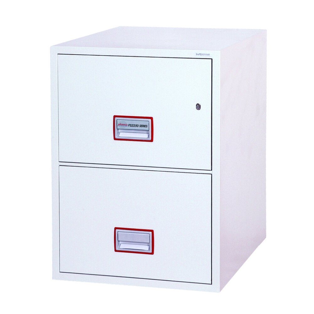 Phoenix Aktenschrank Phoenix FS2252K Aktenschrank Vertical Fire File Schlüsselschloss Weiß (1-St)