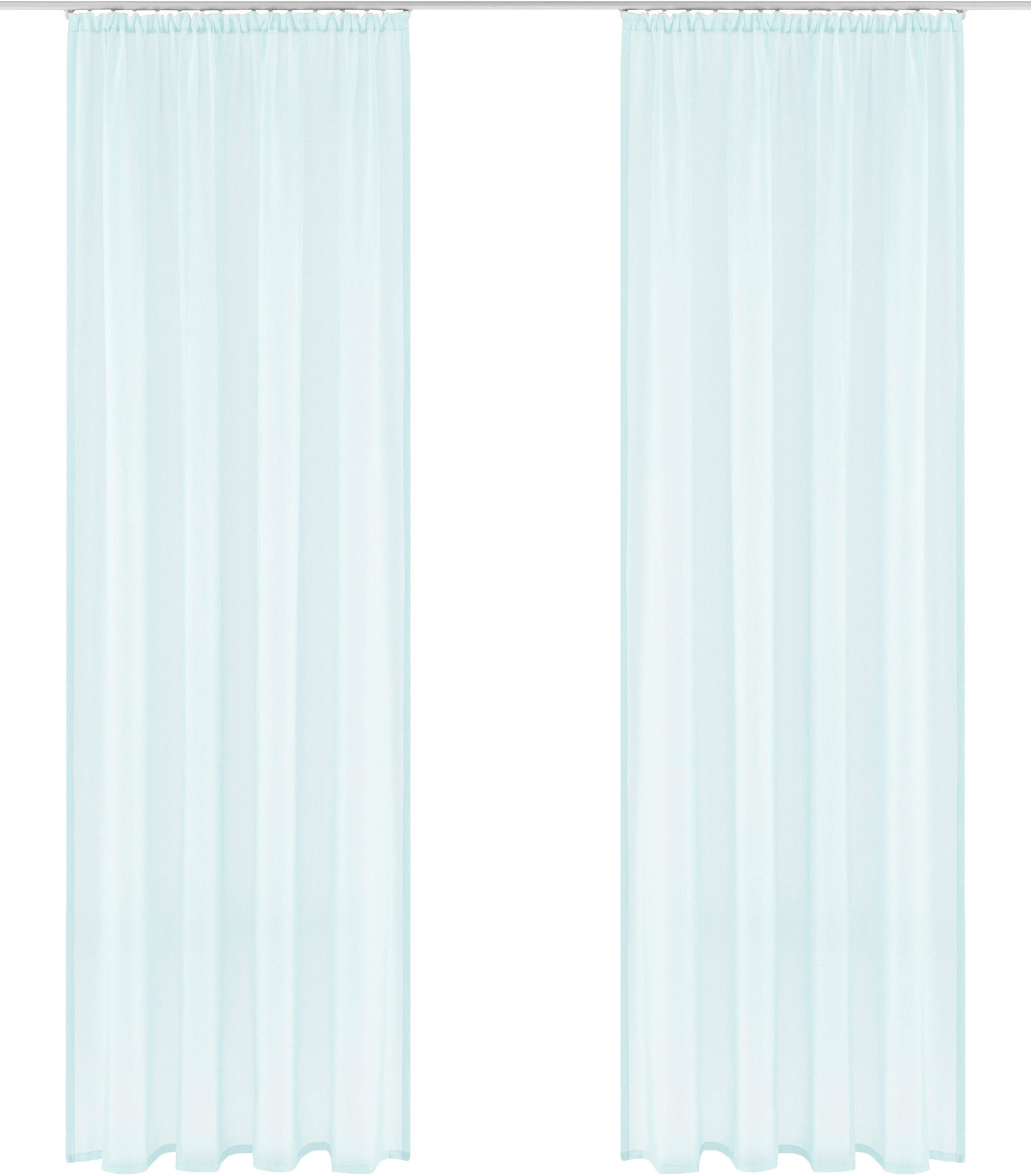 OTTO home Gardine XANA (1 St), Kräuselband, transparent, Voile, Bestseller, einfarbig, 1 bzw. 2 Schals, pflegeleicht, Beststeller!