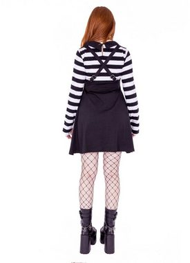 Heartless Minikleid Bewitched Dress Gothic Cosplay Gestreift Langarm
