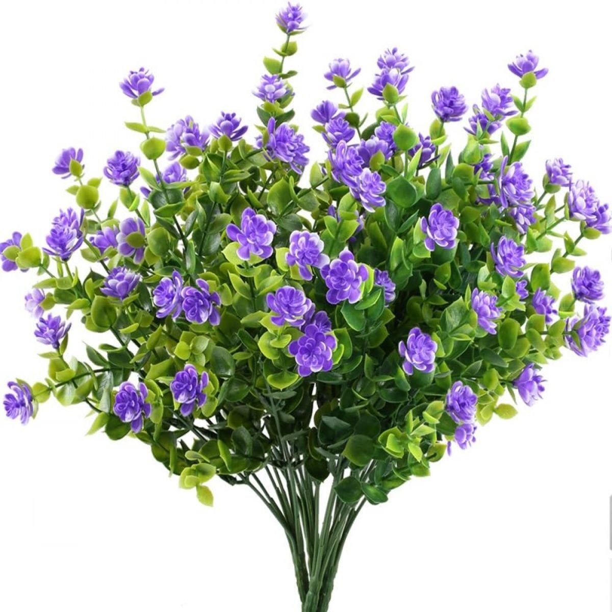 Kunstblume Künstliche lila Künstliche Pflanze Deko, Jormftte Sträucher Kunststoff für Blumen